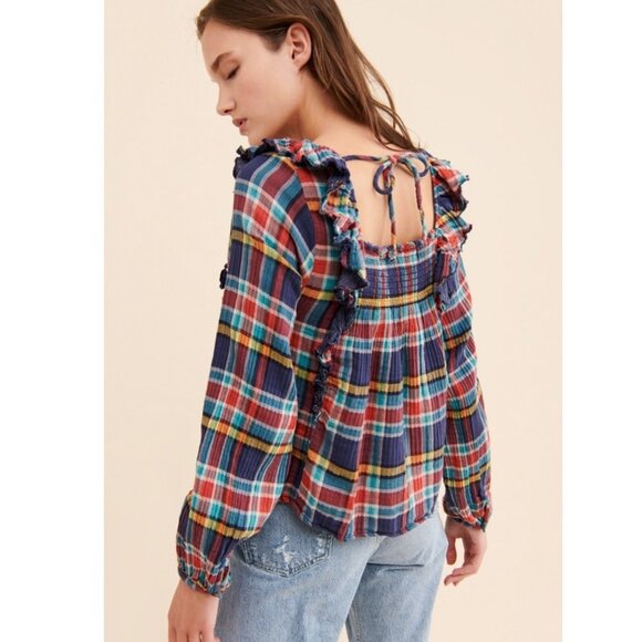 Free People Siena Plaid Pullover - Picture 3 of 9
